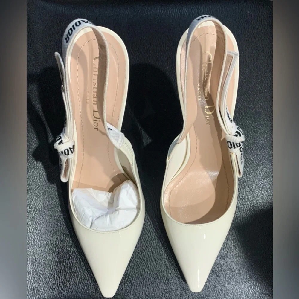 Dior Cream and Tan Heels - Picture 5 of 12